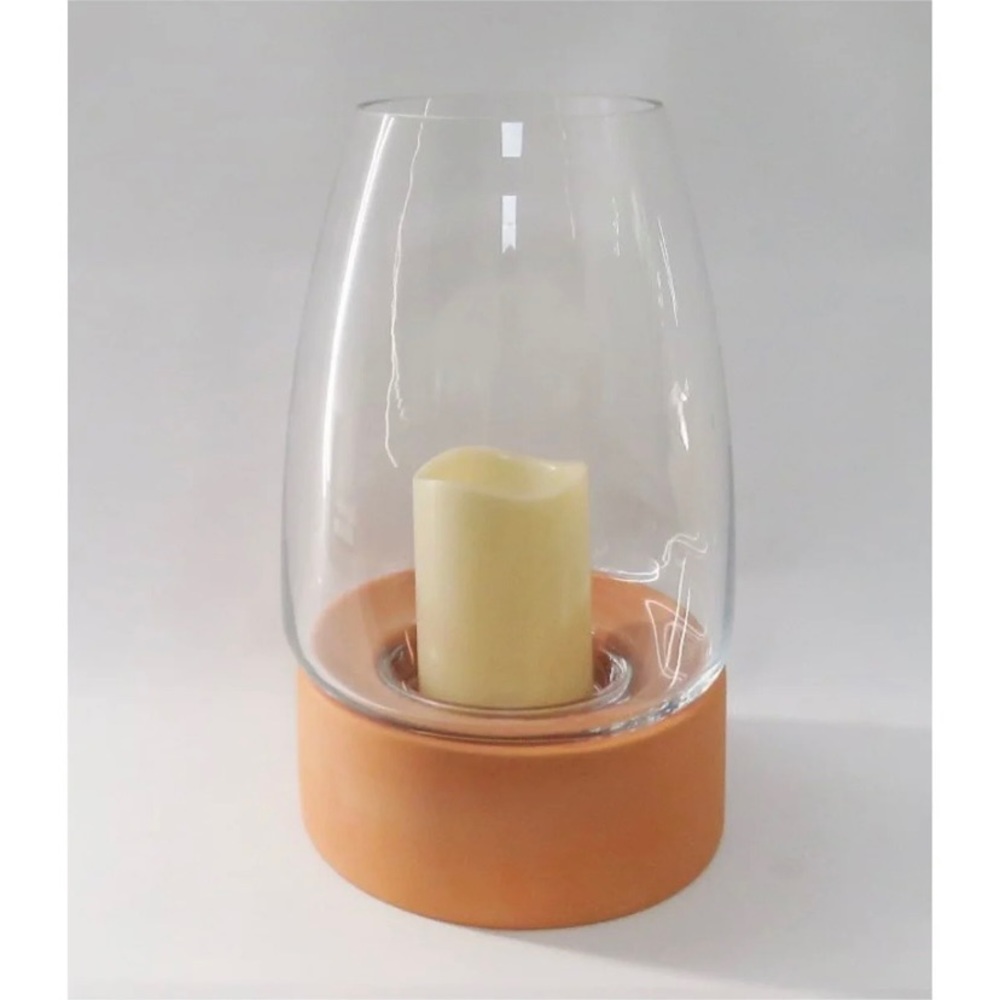 Project 62 glass outdoor terracotta lantern
